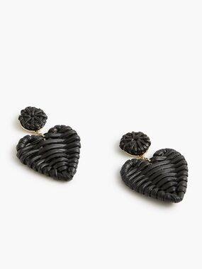 Jcrew Woven heart statement earrings - NWT